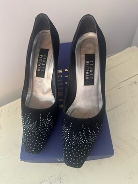 STUART WEITZMAN BLACK PEAU 6.0 M